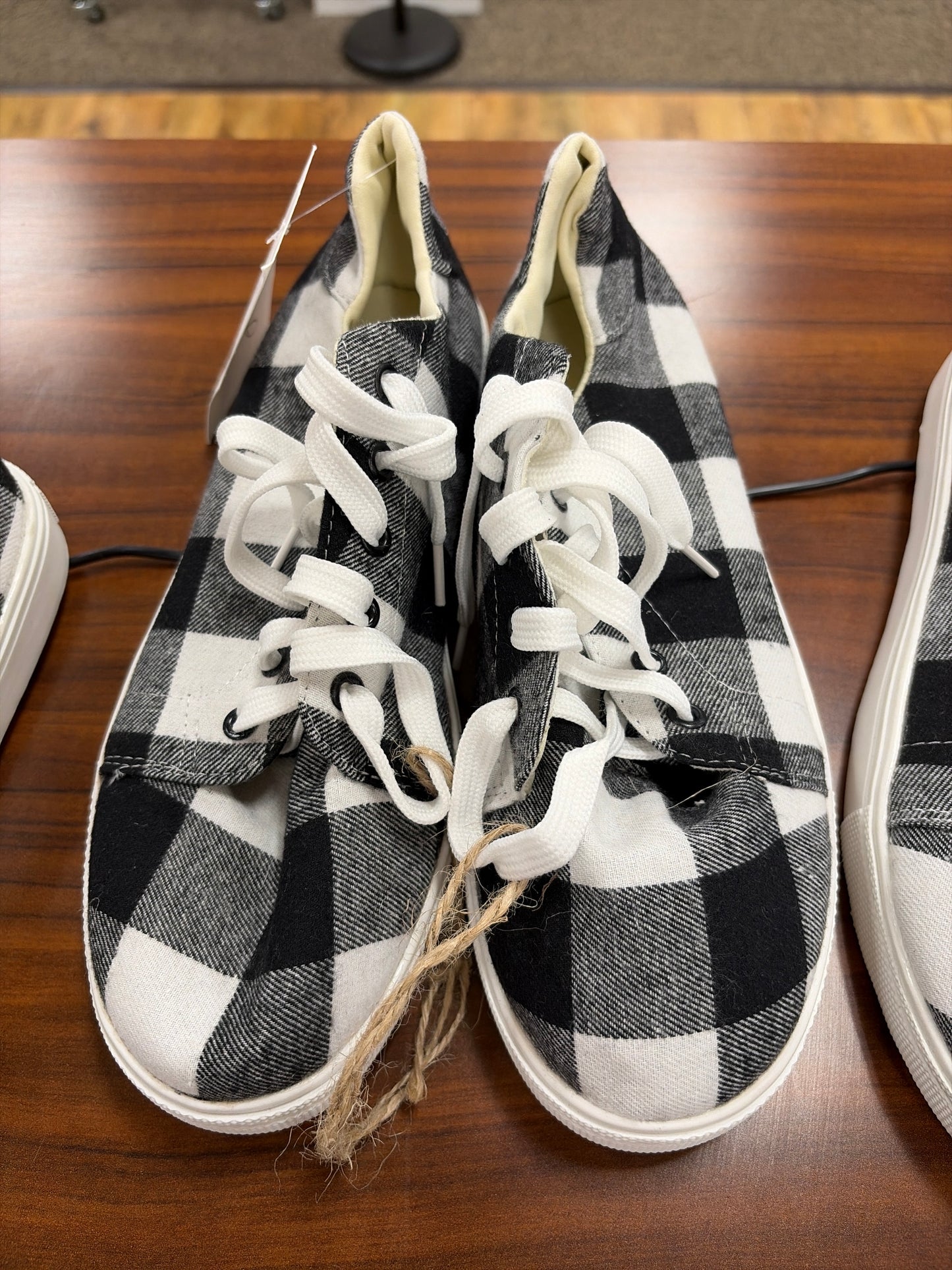 Sena Checkered Canvas Tied or Slip On