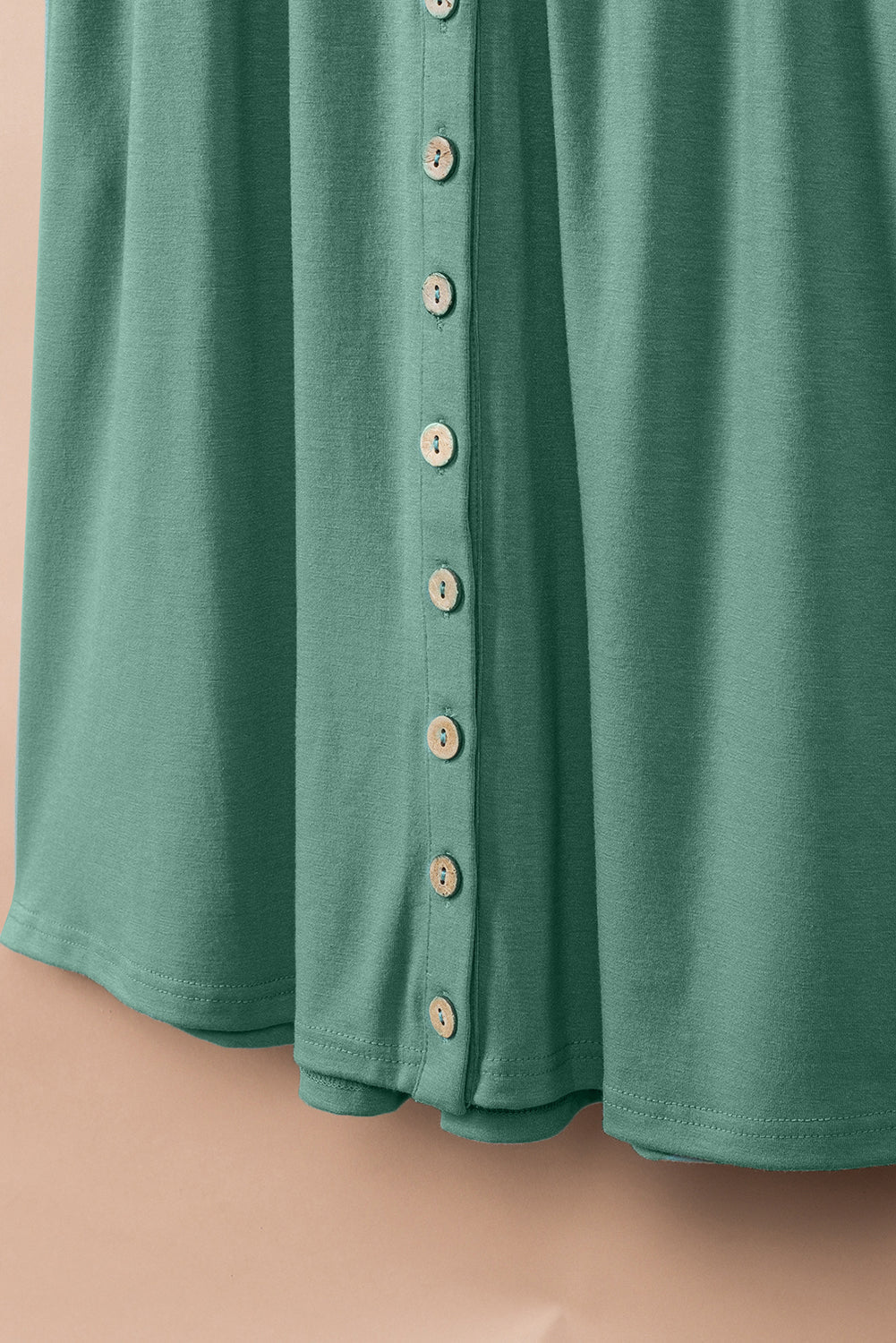 Buttons Sleeveless High Waist Mini Dress