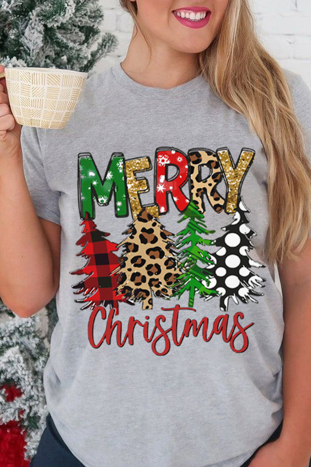 Santa Squad Graphic Print Short Sleeve T Shirt