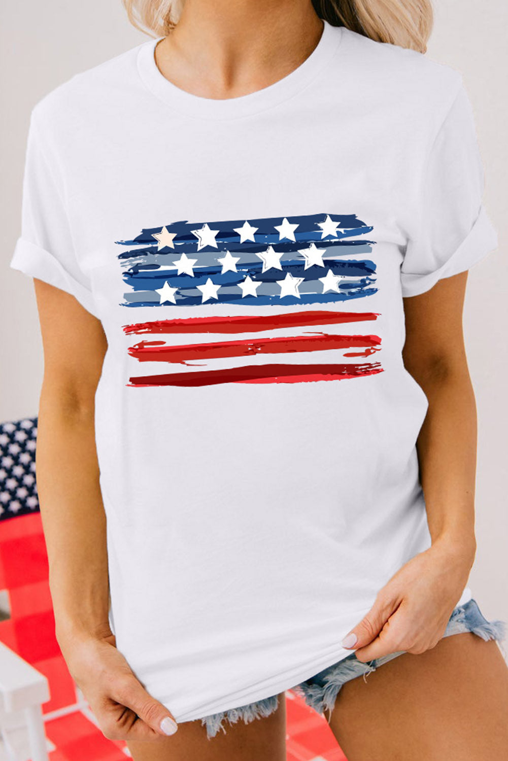 American Flag Graphic  Short Sleeve Tee