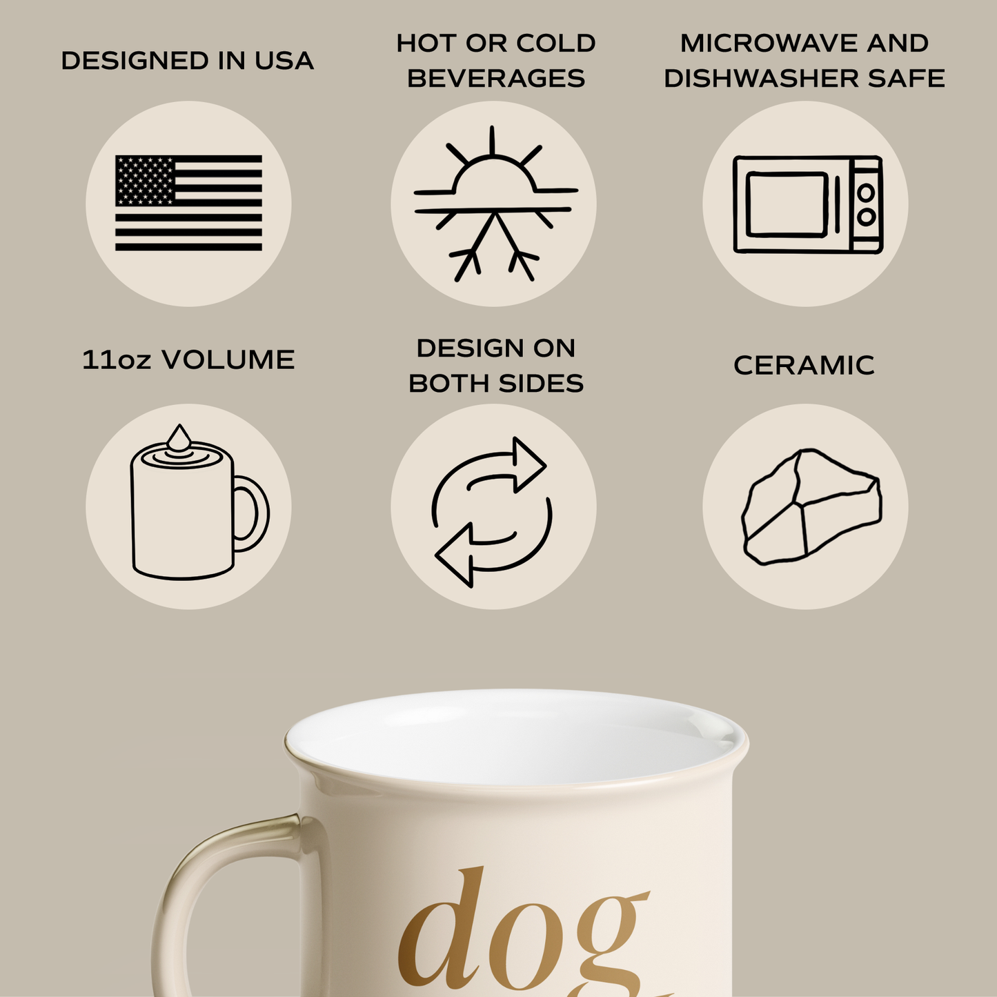 Mug: Dog Mom Campfire Coffee Mug - 11 oz
