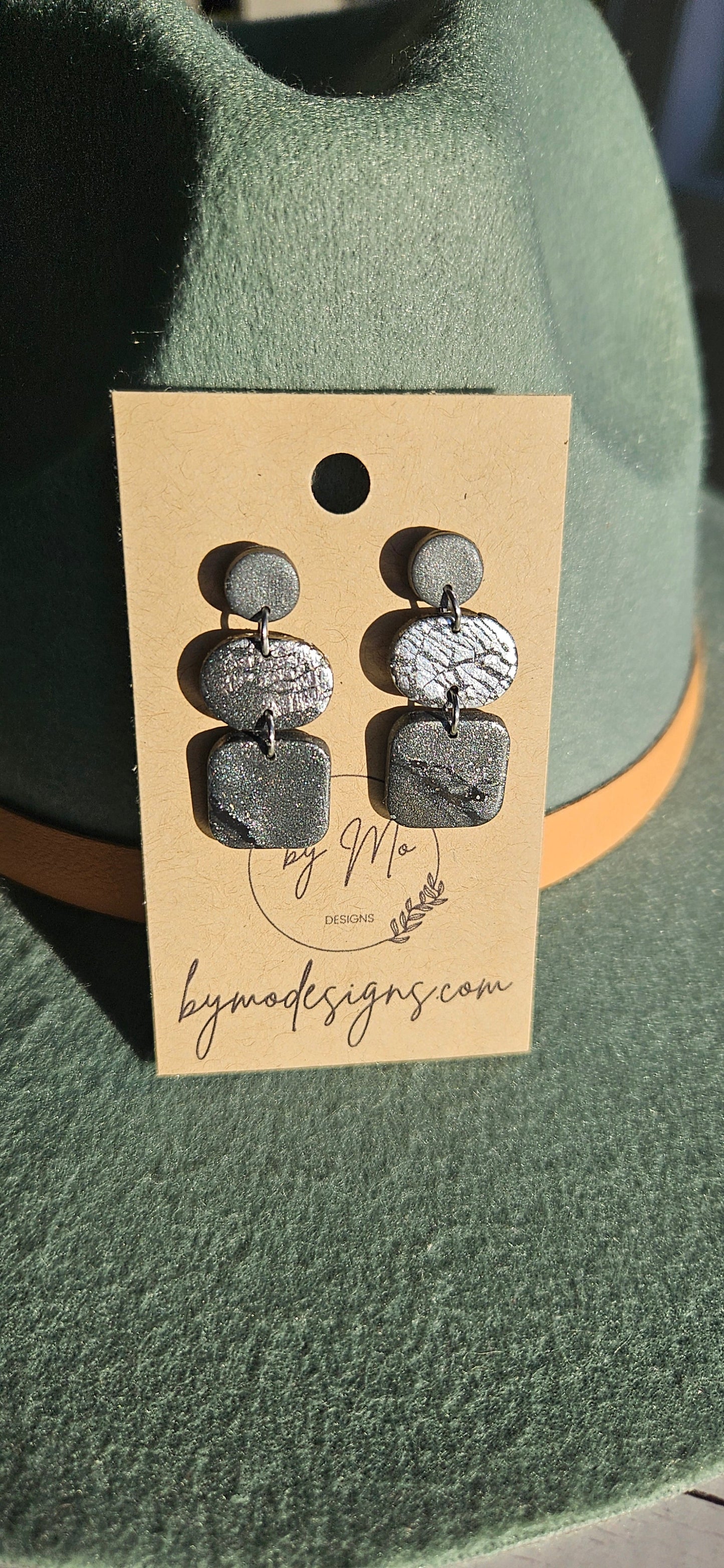 Silver Fractured Earrings