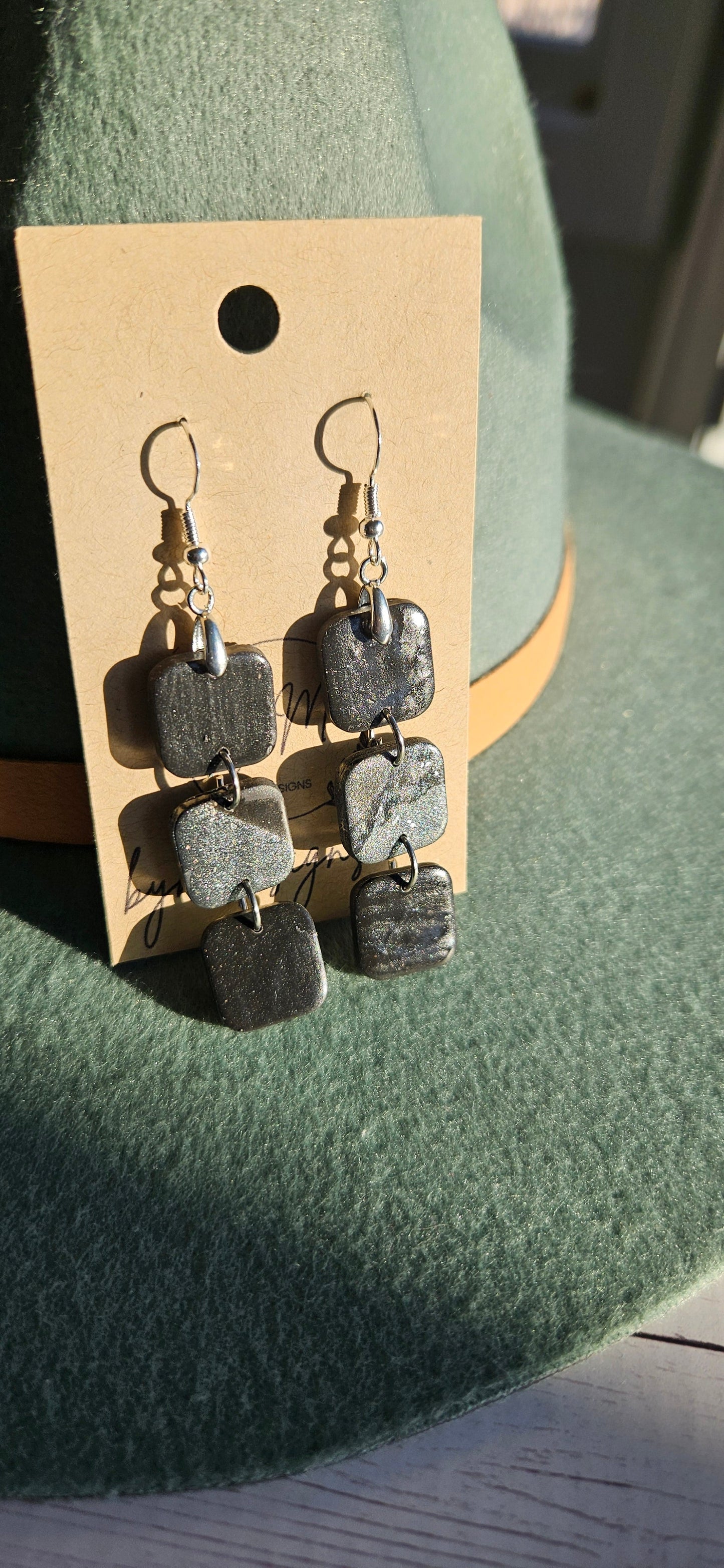 Silver Fractured Earrings