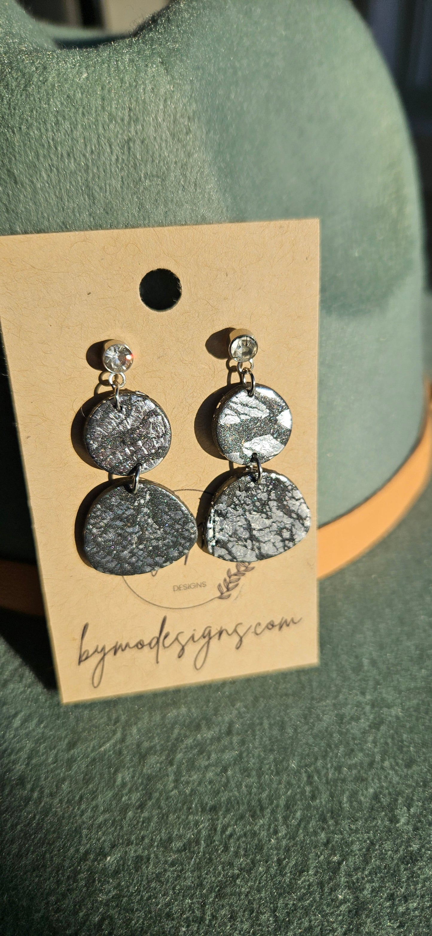 Silver Fractured Earrings