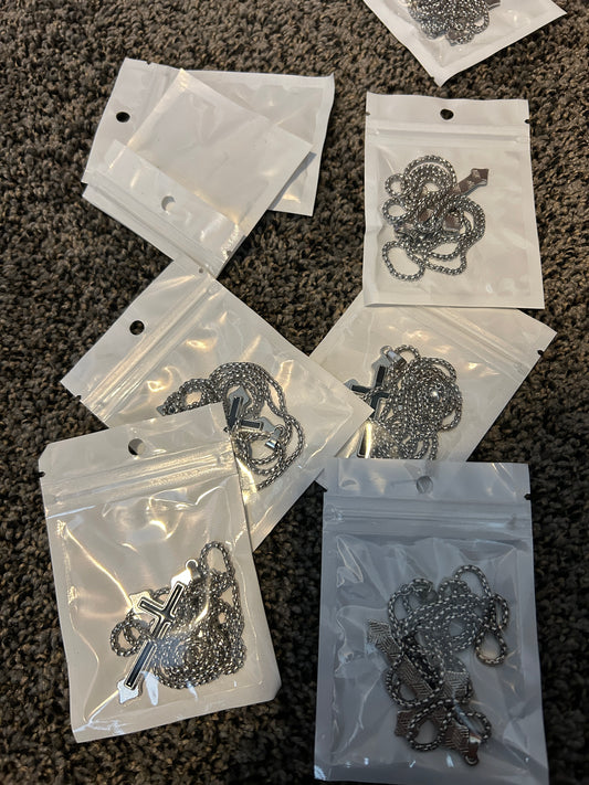 Joseph Silver Cross chains