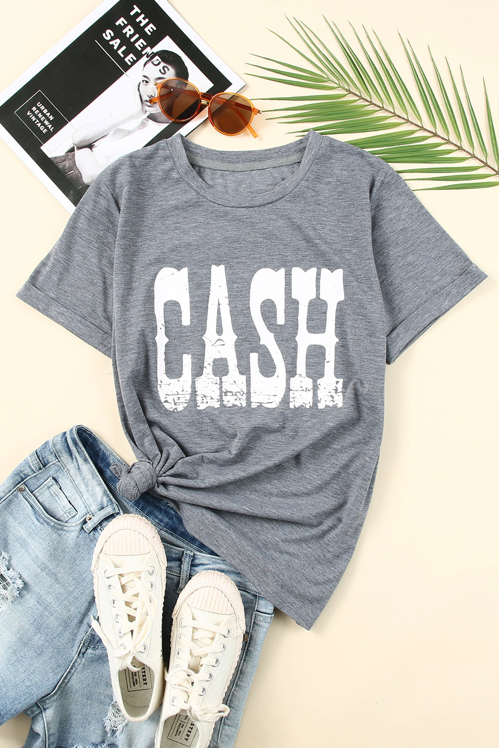 CASH Letter Print Graphic Tee