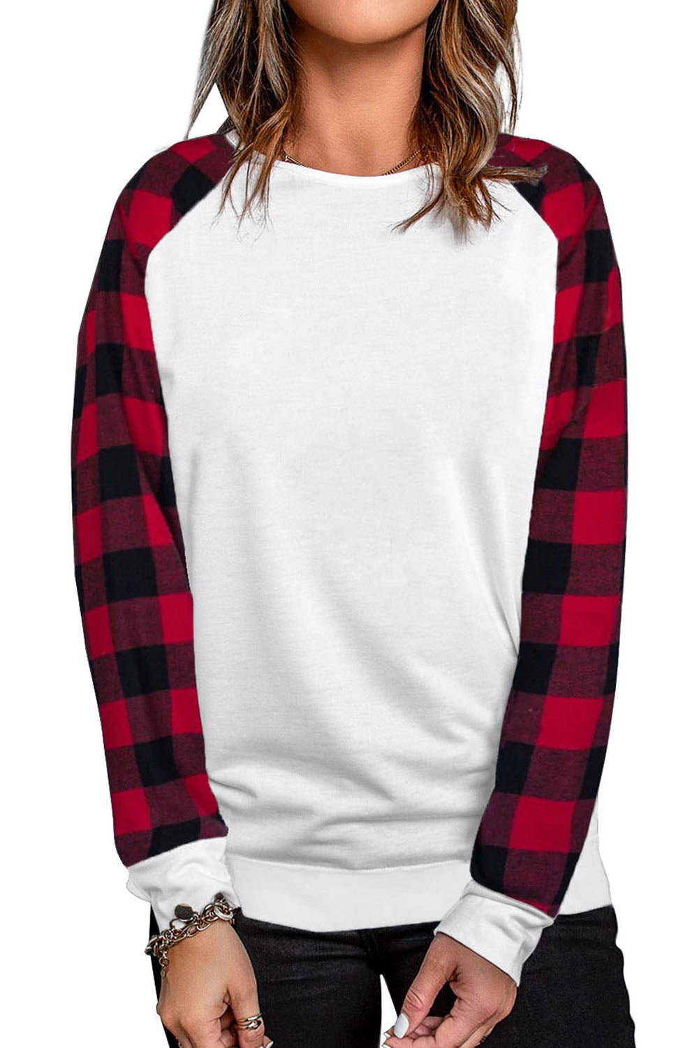 Buffalo Plaid Long Sleeve Sweatshirt