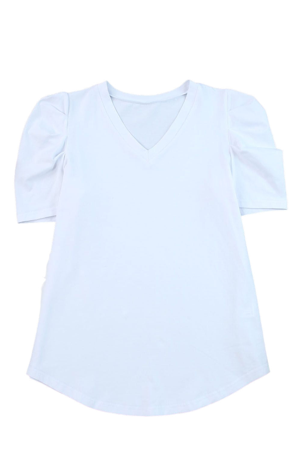 Puff Sleeve V-Neck T-Shirt