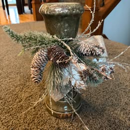 Jlb - 16" Ceramic Candle Stand