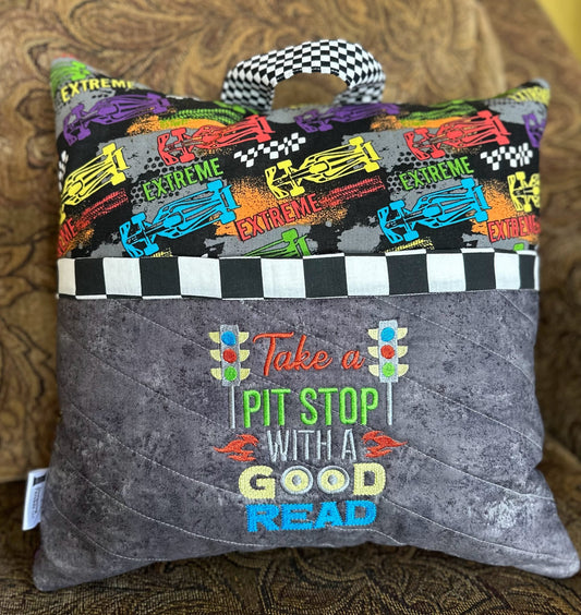 Race Car Storybook Pillow - 1