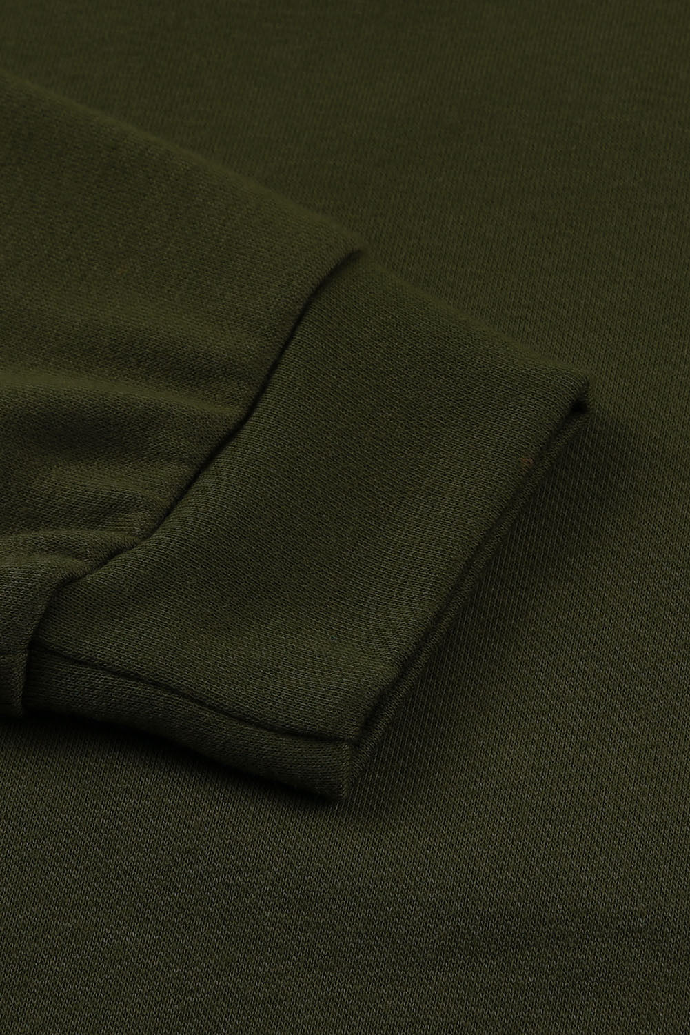 Quilted Patch Half Zipper Sweatshirt