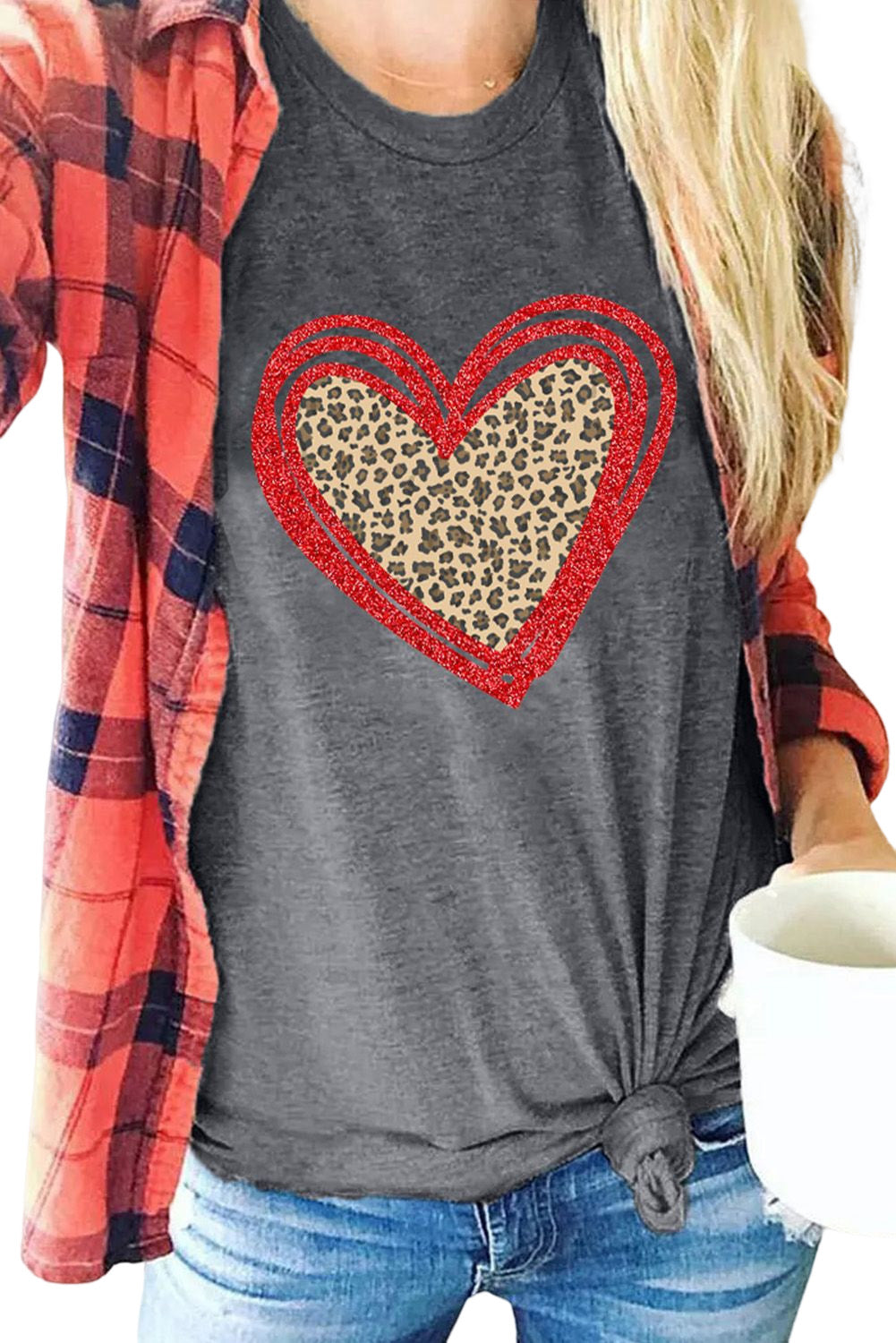 Sequin Heart Graphic Tee