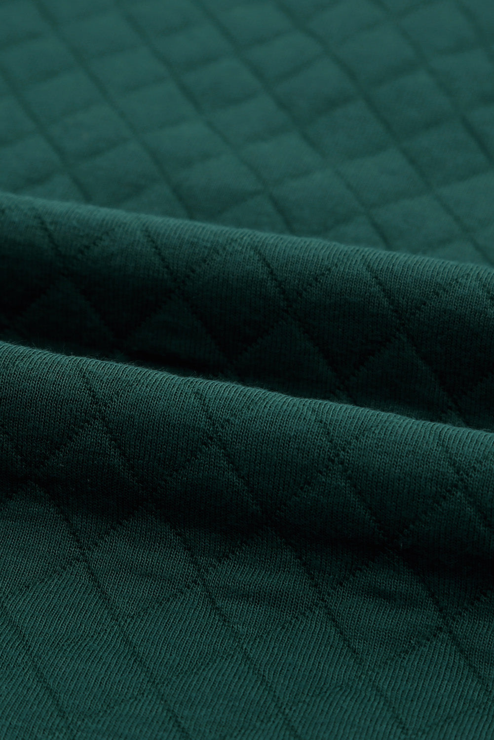 Geometric Texture Plaid Trim Sweatshirt