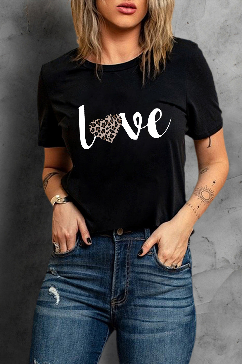 Sequin Heart Graphic Tee