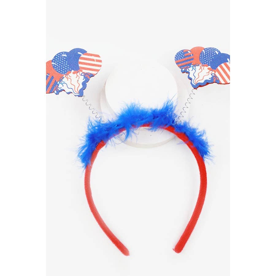 Patriotic Head Fur Detail Boppers Headband