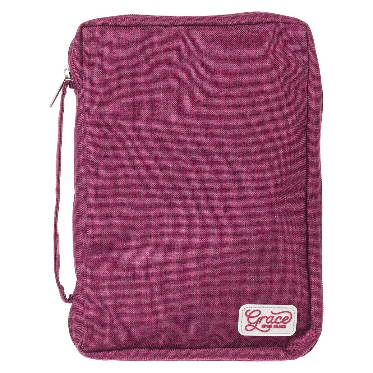 Plum Soft  Bible Cover with Grace Badge - John 1:16