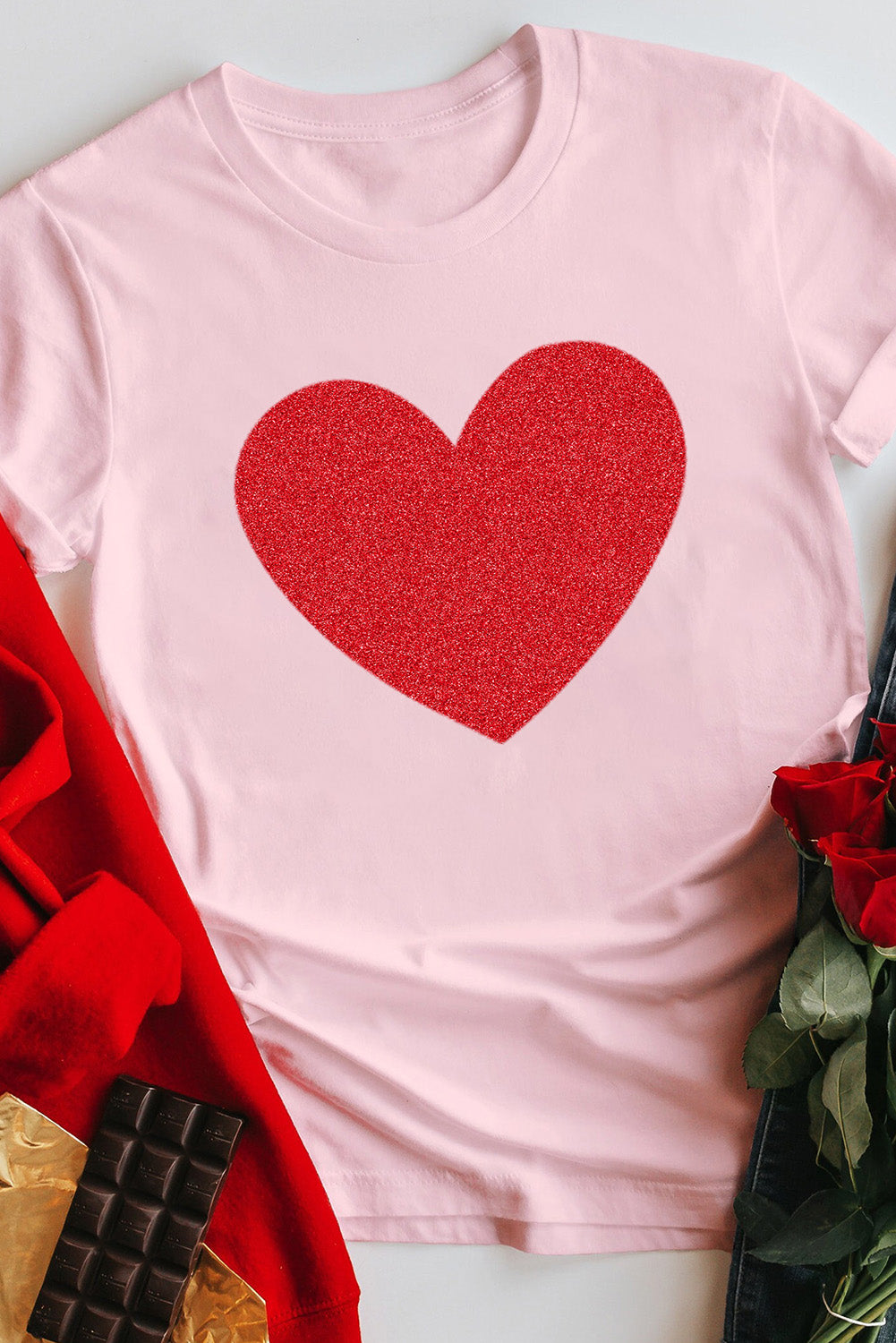 Sequin Heart Graphic Tee