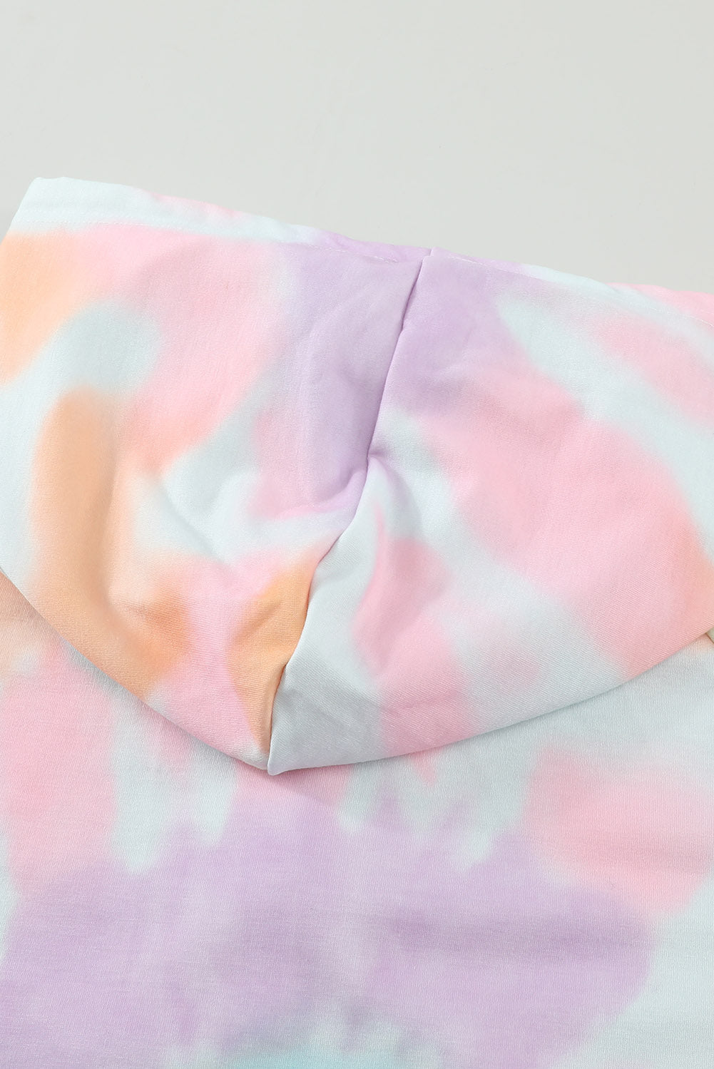 Multicolor Tie-dye Knit Hoodie