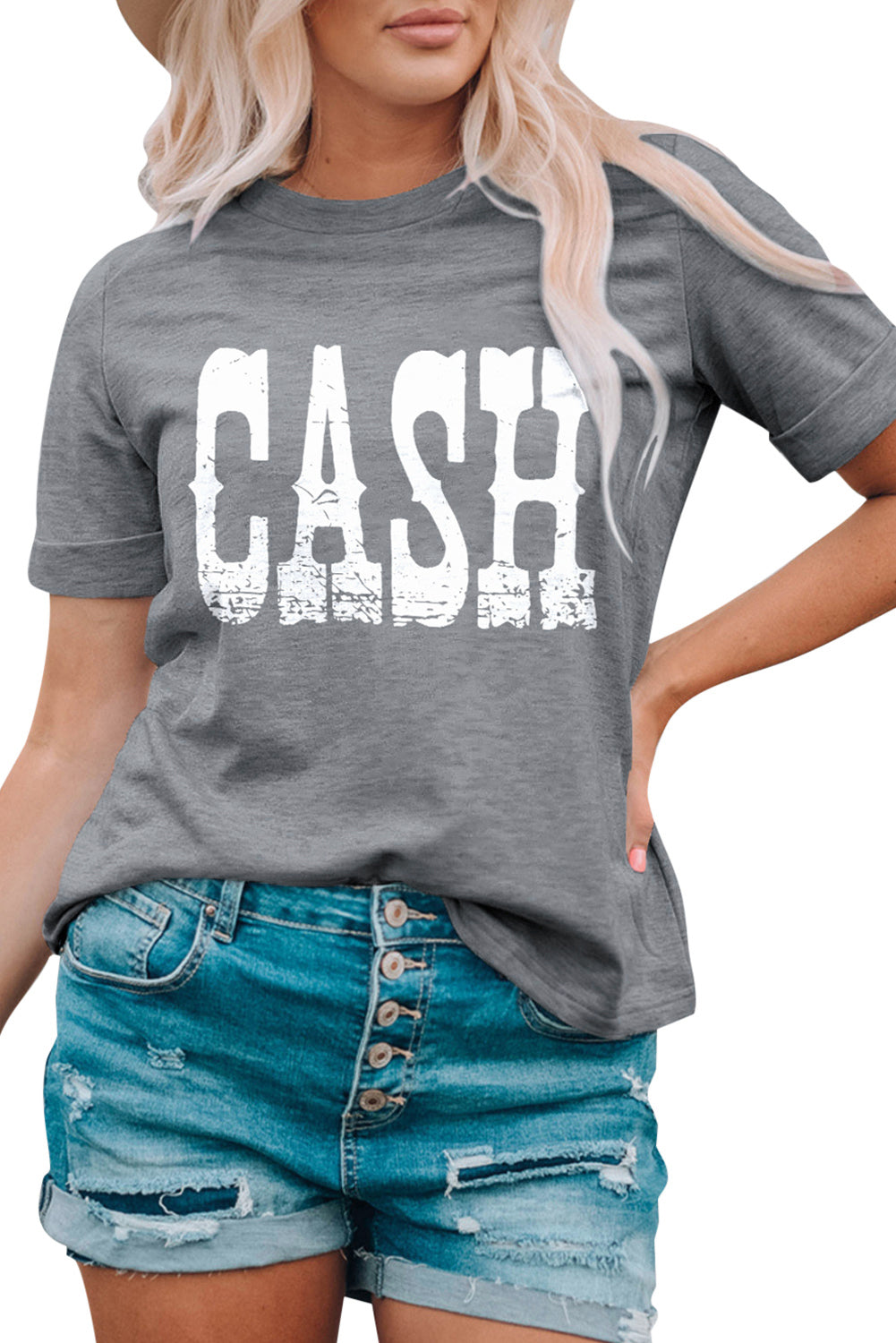 CASH Letter Print Graphic Tee