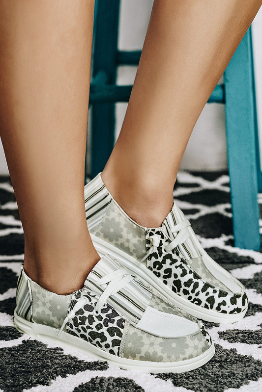 Sade Gray Leopard Slip On