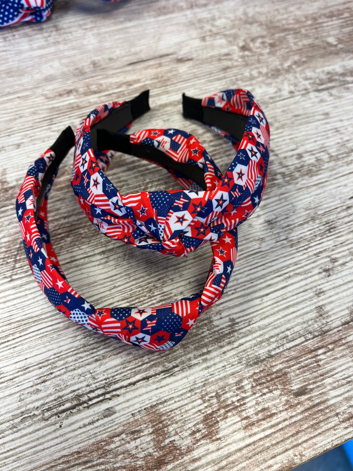 USA Flag American Patriotic Twisted  Headband