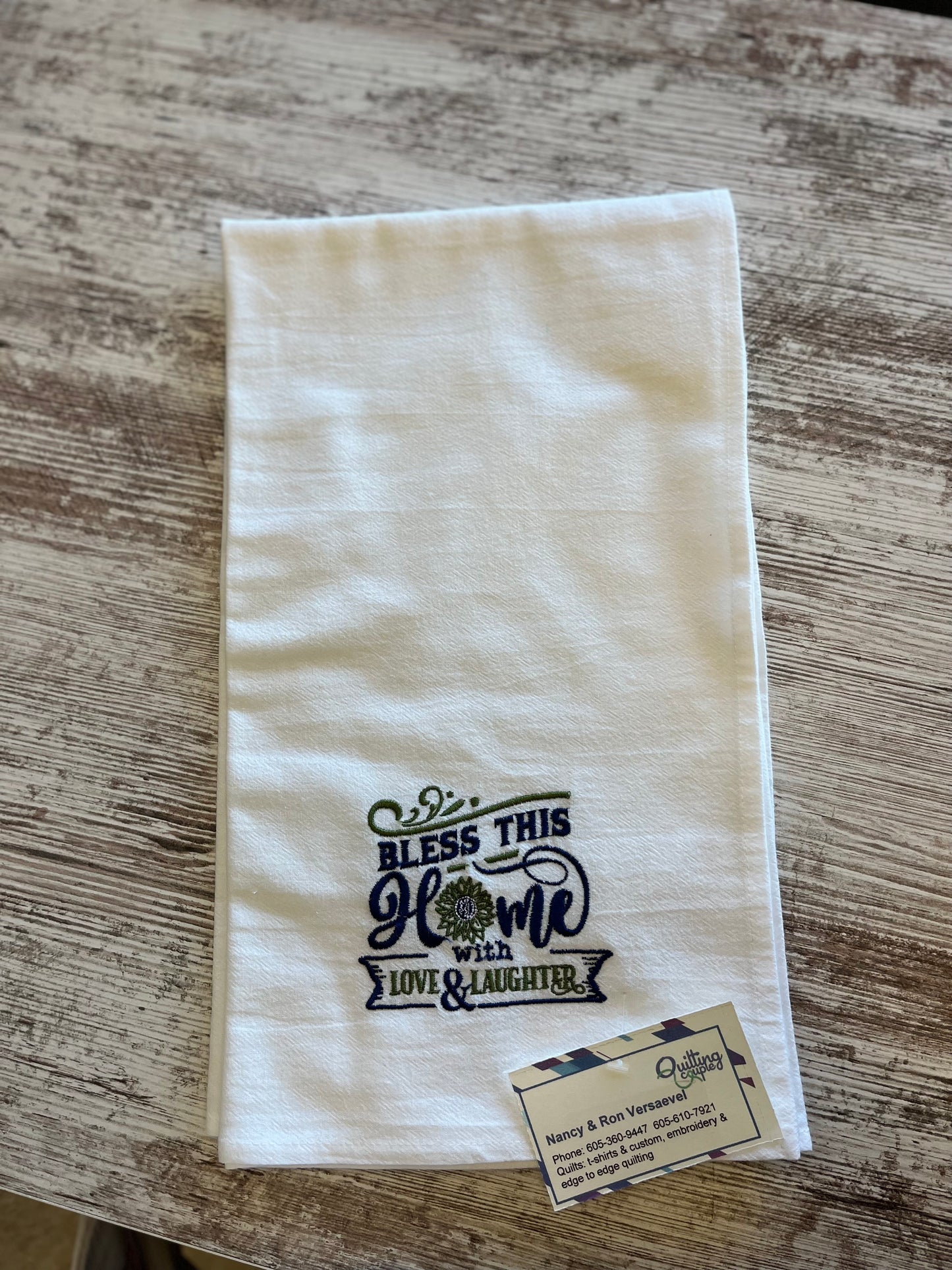 Bless this home with love and laughter  - Towel 105C