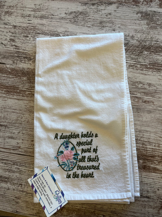 A daughter holds a special part of all that's treasured - Dish Towel 239C