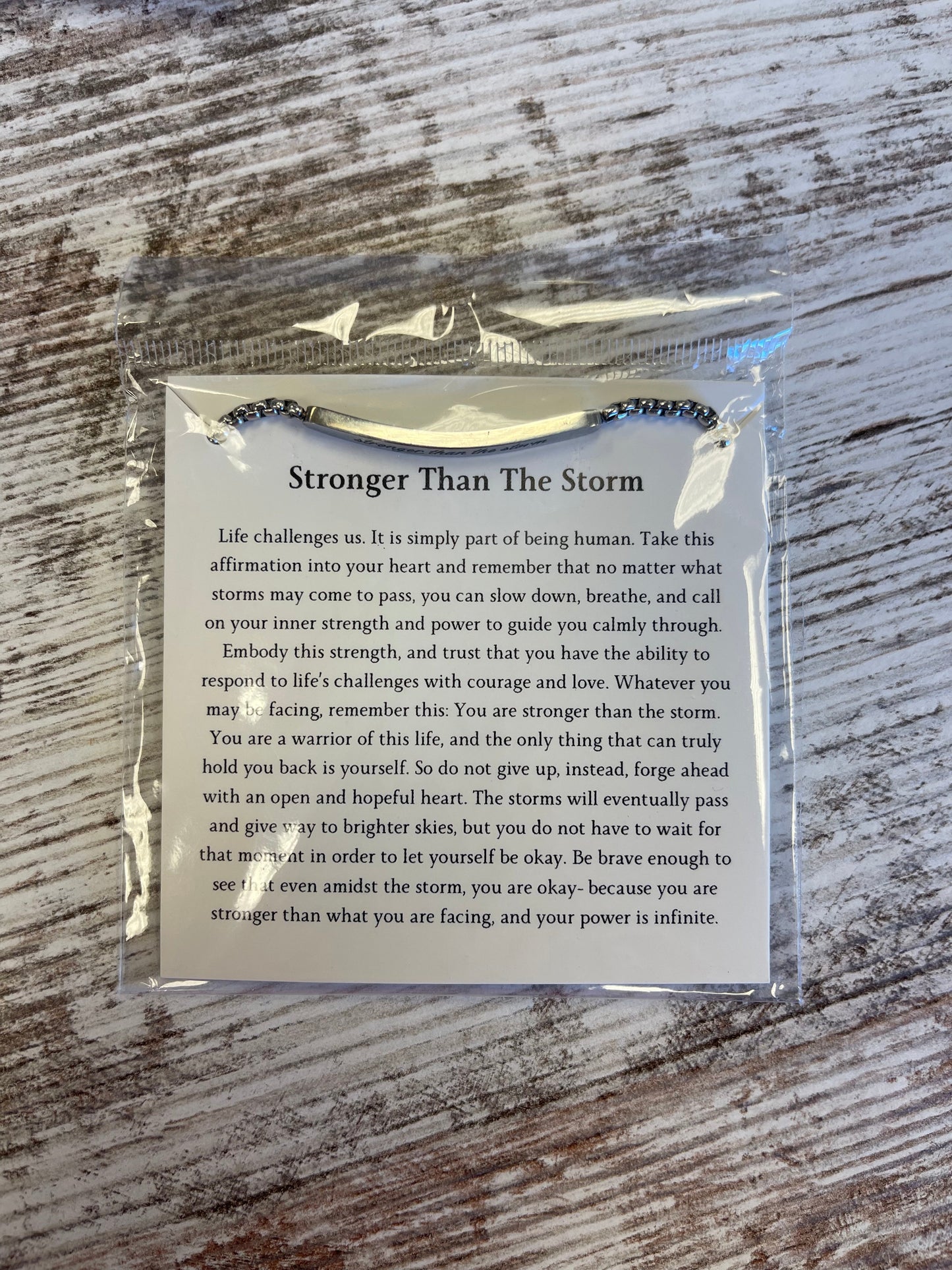 Stronger Than The Storm Adjustable Bracelet