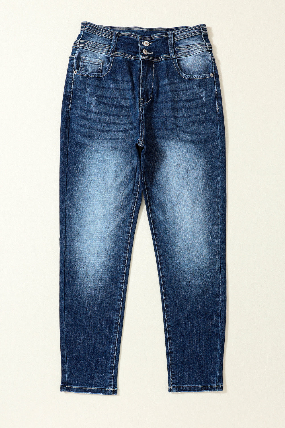 Vintage Wash High Waist Skinny Jeans