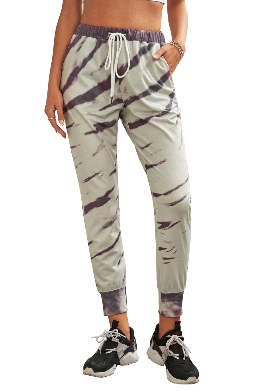 Pocketed Tie-dye Print Joggers