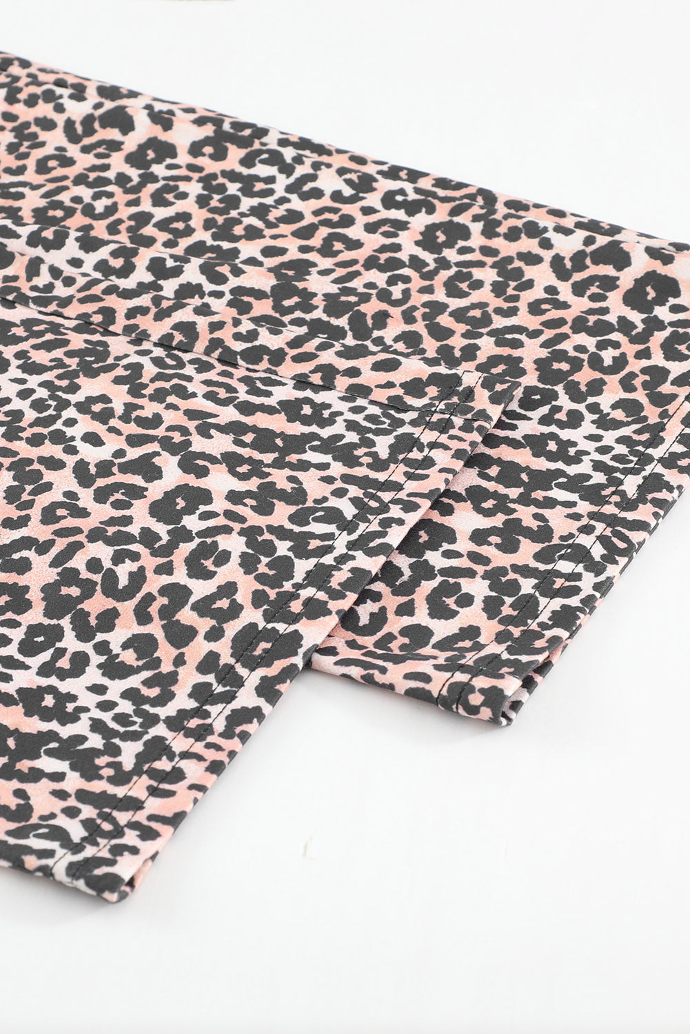 Long Sleeve Top and Leopard Print Pants Lounge Set