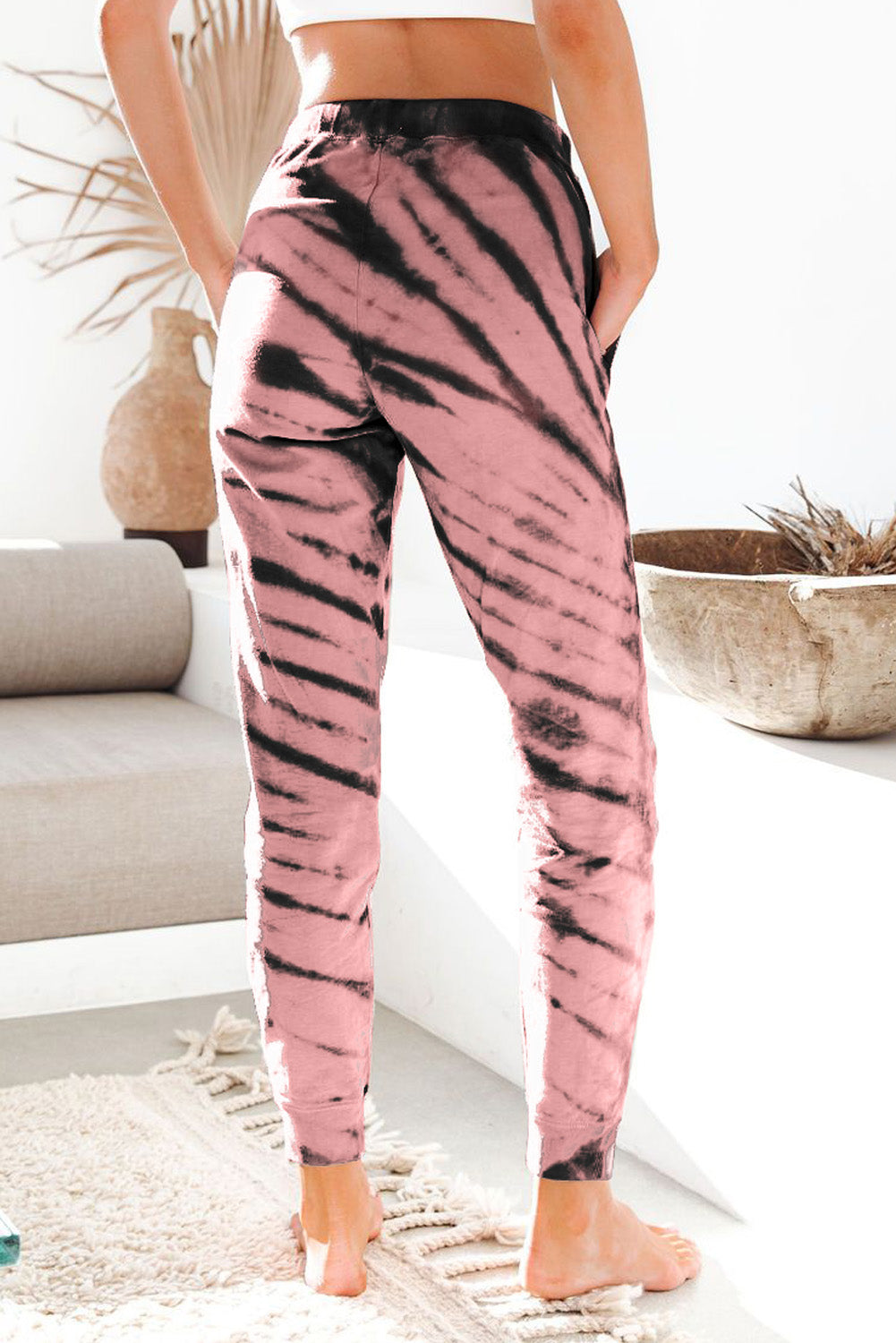 Pocketed Tie-dye Print Joggers