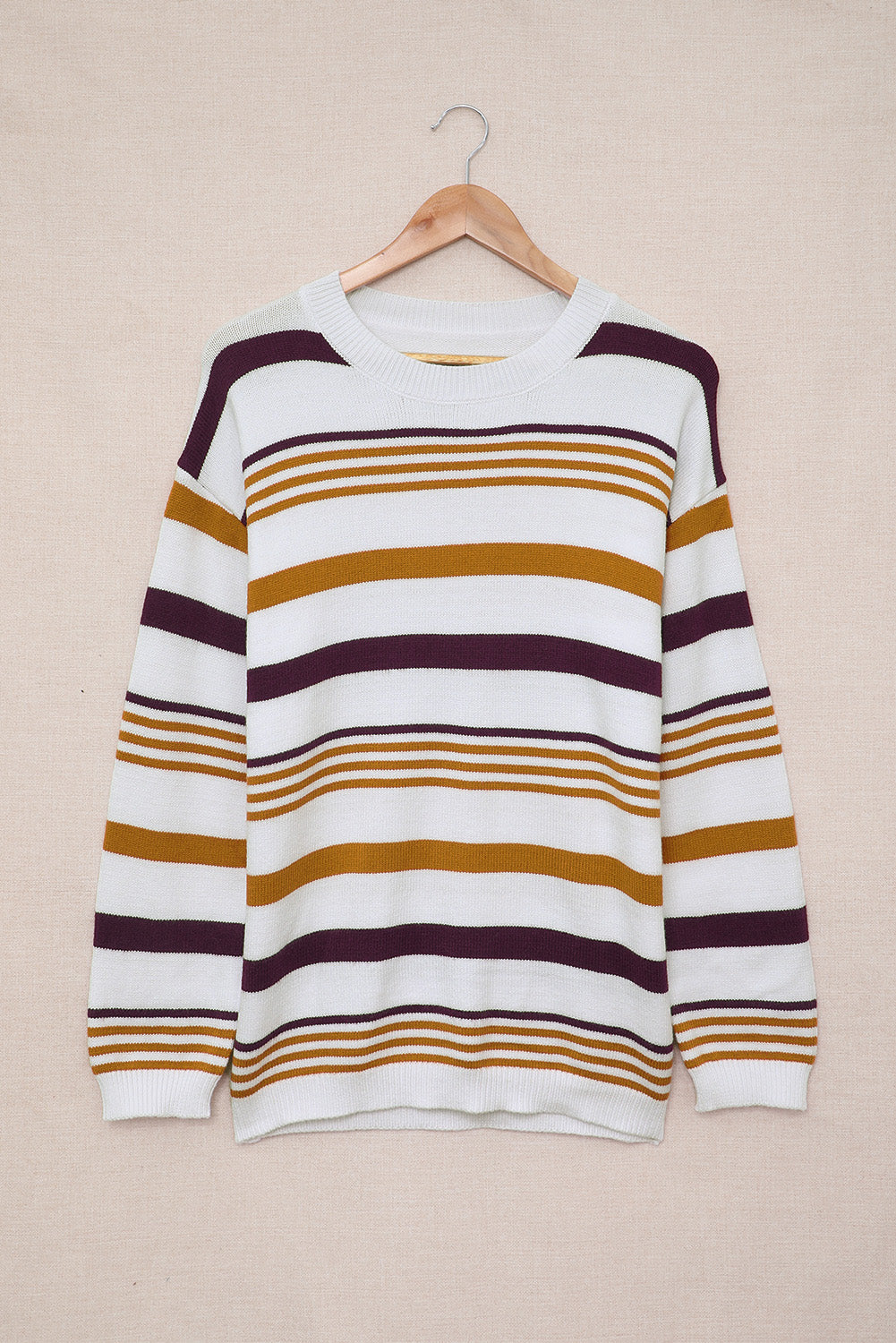 Striped Crewneck Long Sleeve Sweater