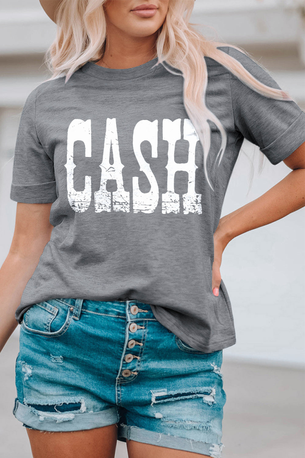 CASH Letter Print Graphic Tee