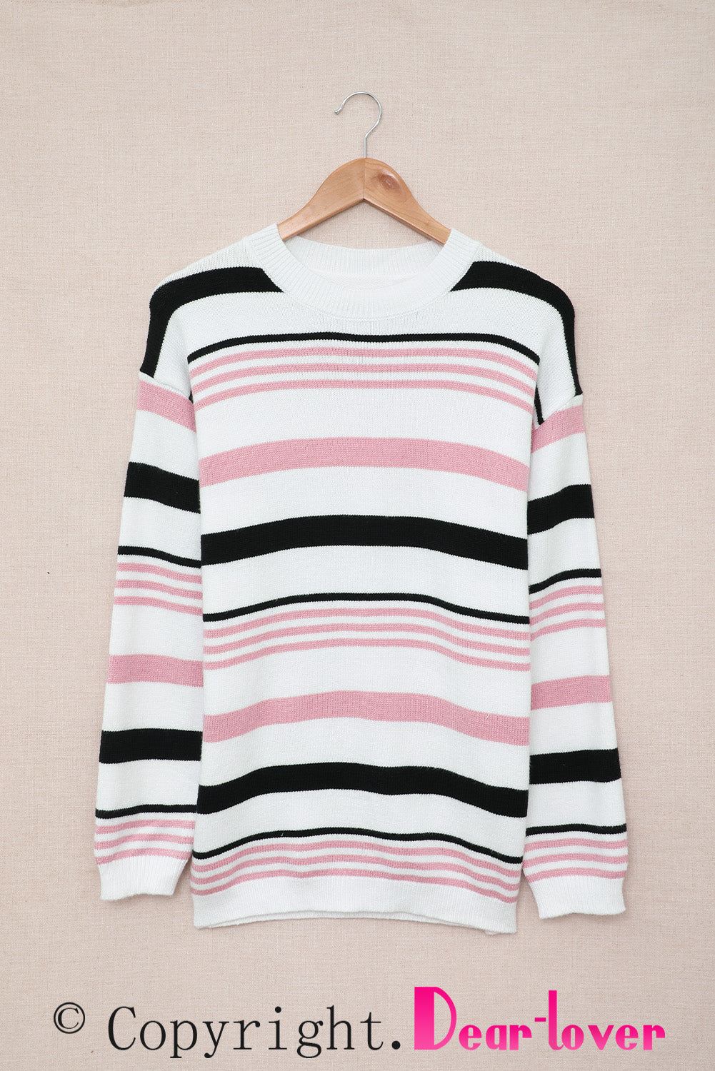 Striped Crewneck Long Sleeve Sweater