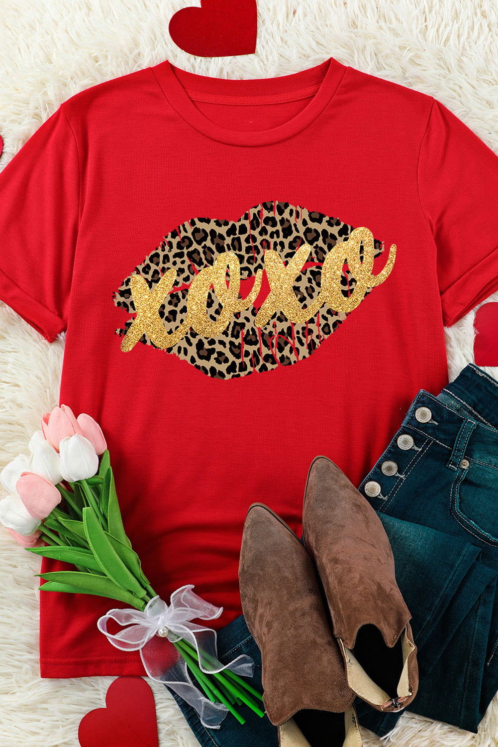 Khaki AMEN Leopard Print Short Sleeve Graphic T Shirt