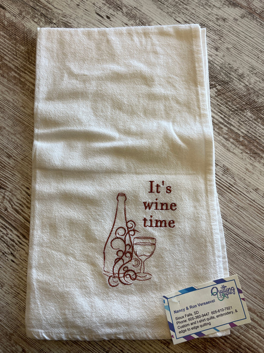 IT is Wine Time - Dish Towel 149A