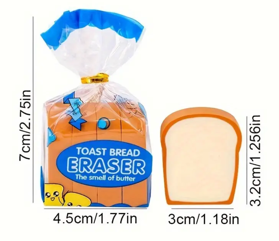 Toast Bread or Biscuit Eraser