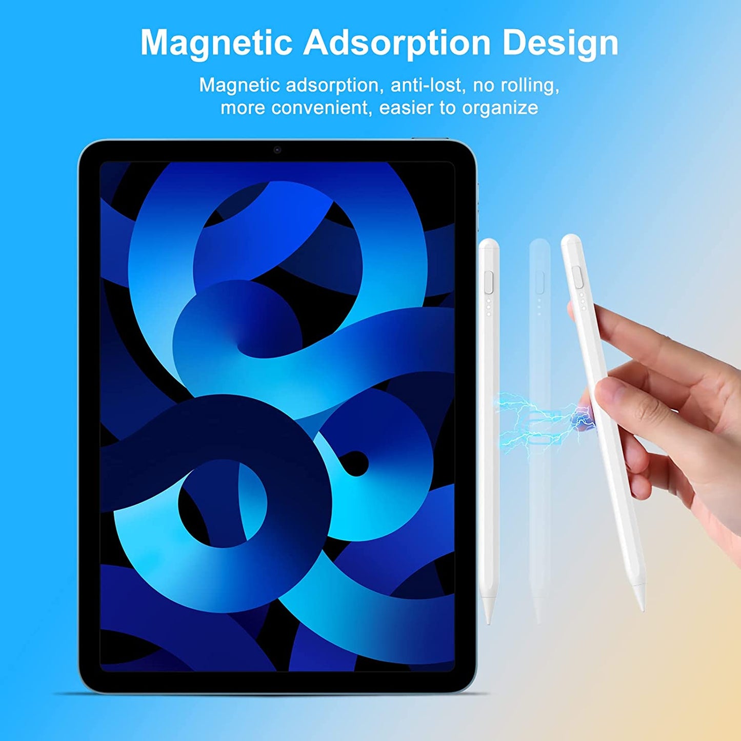 New Stylus Pen for iPad (2018-2023),10mins Charge, Palm Rejection, Tilting Detection, iPad Pencil 2nd Generation Compatible with Apple iPad Pro 11/12.9 inch, iPad Mini 6/5, iPad Air 5/4/3, iPad 10/9/8/7/6