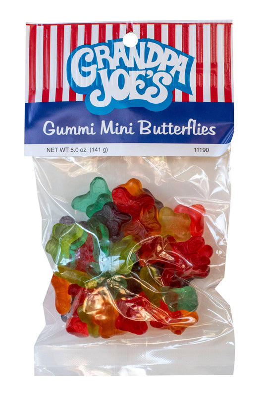 Grandpa Joe's Peg Bags, Gummi Mini Butterflies, 12 Ct Case