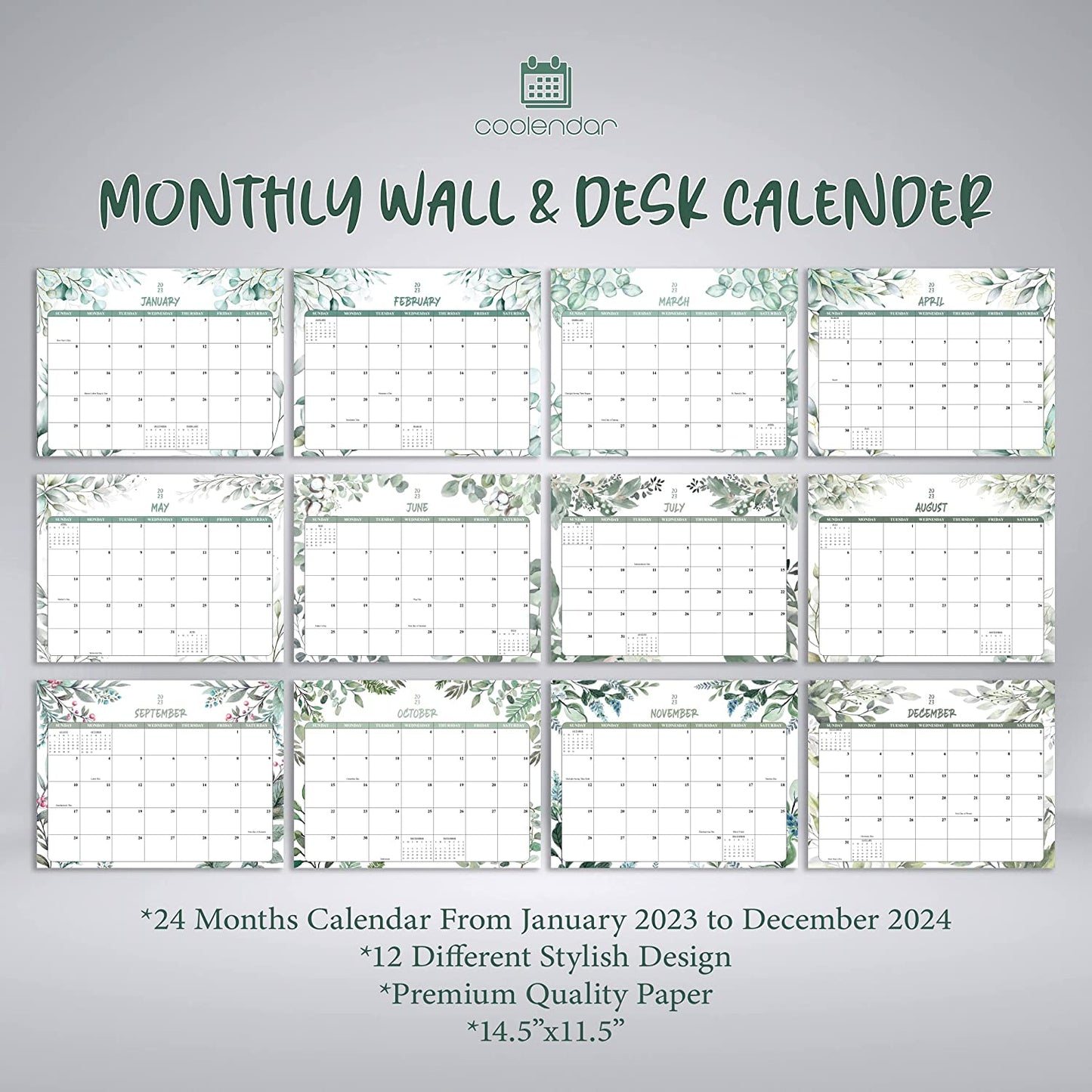 2024 Wall Calendar - 2024 Calendar, JAN. 2023 - Dec. 2024, 12 Monthly Wall  Calen