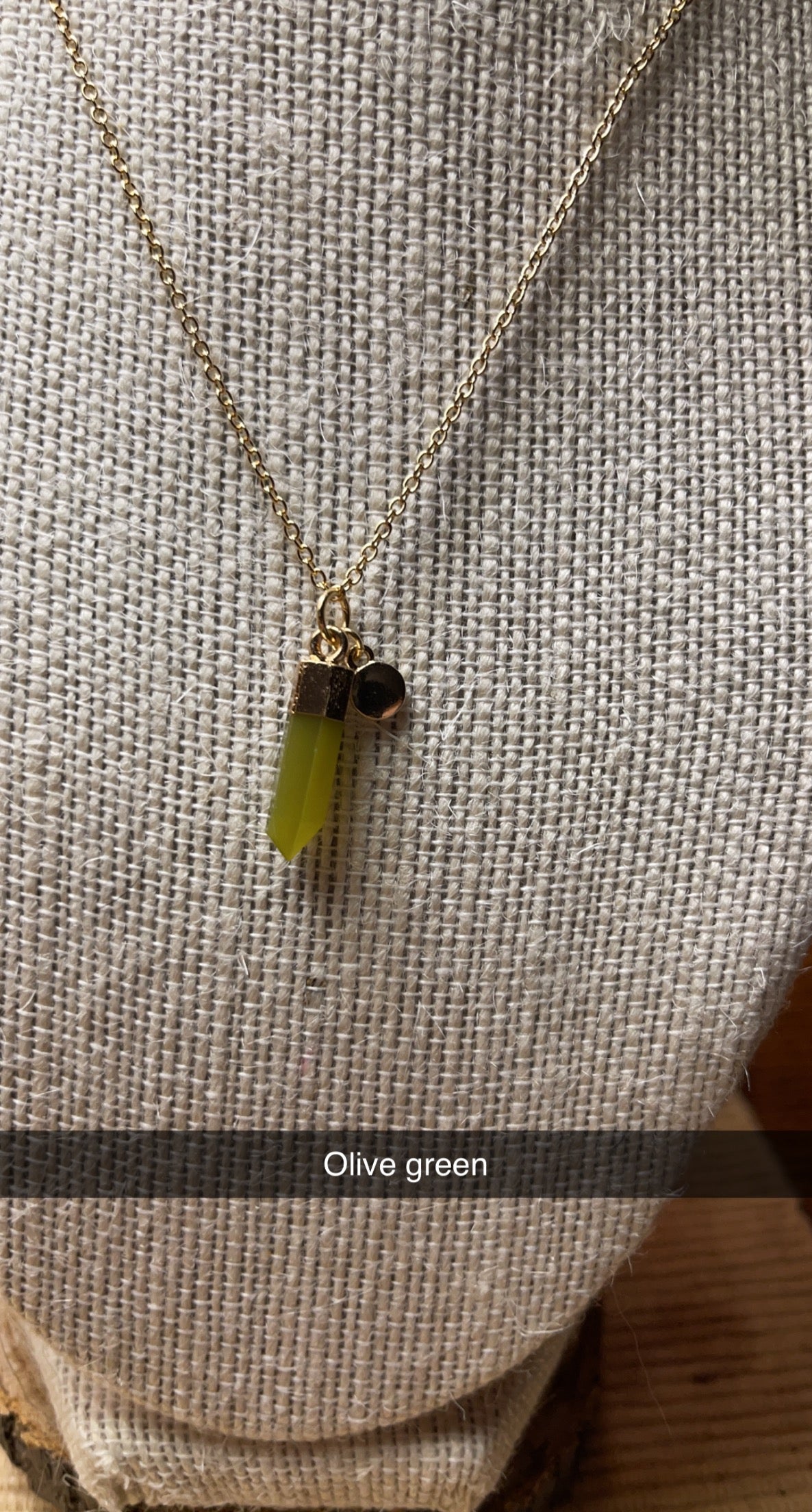 Olive Stone Necklace