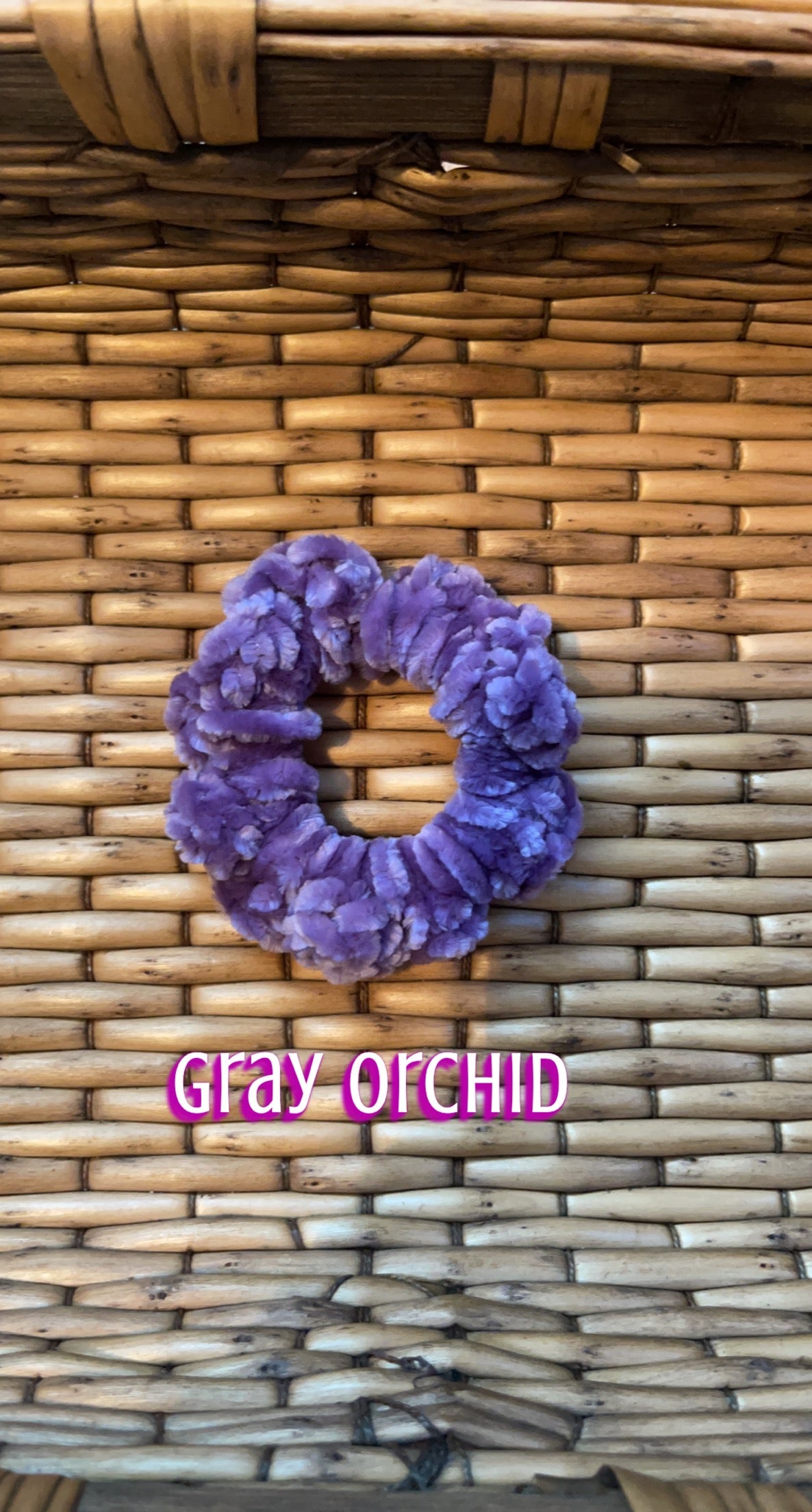 Velvet Gray Orchid Scrunchie